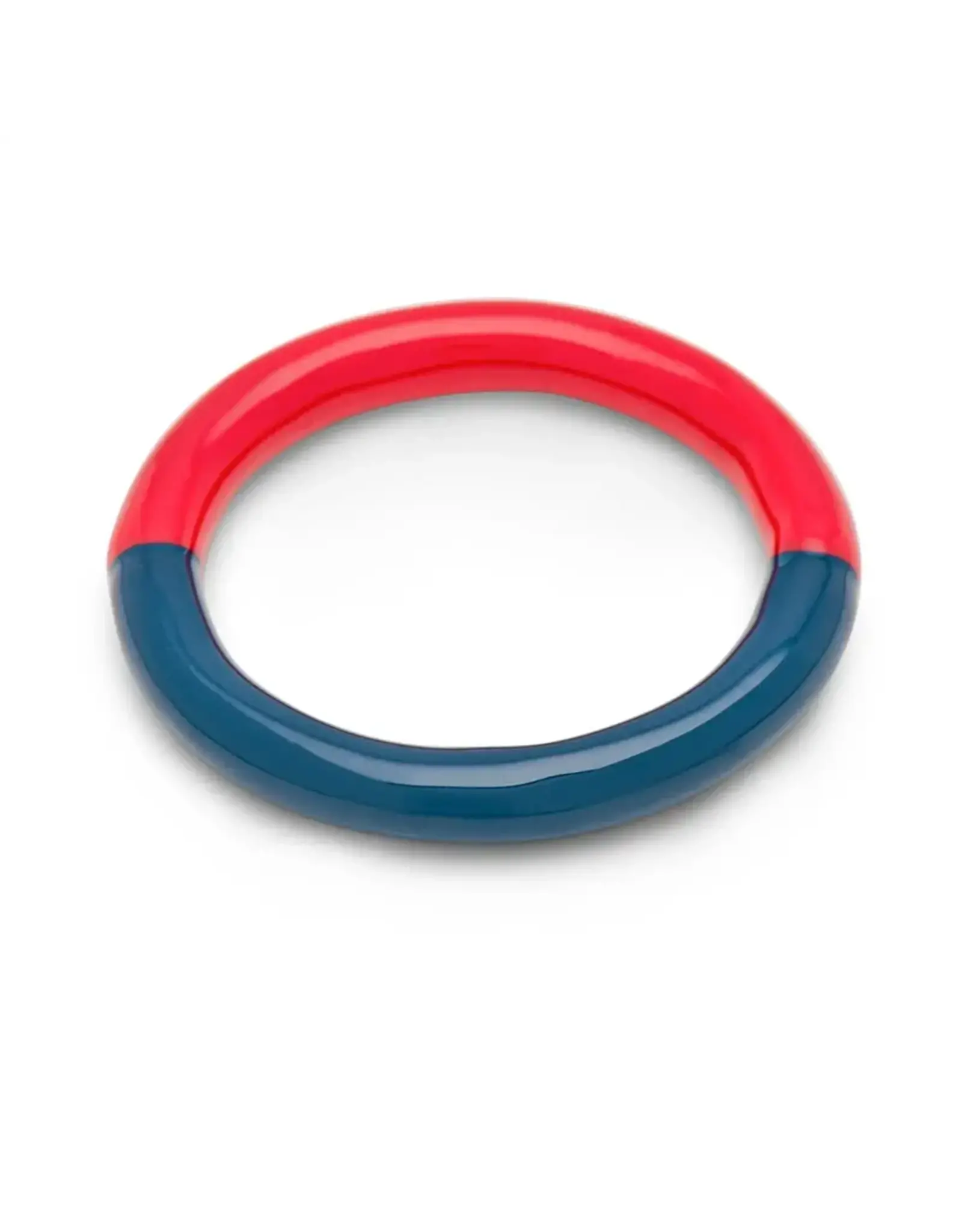 Lulu Copenhagen Double Color Ring - Retro Dark Blue/ Hot Coral