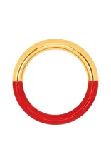 Lulu Copenhagen Double Color Ring - Gold/ Passion Red