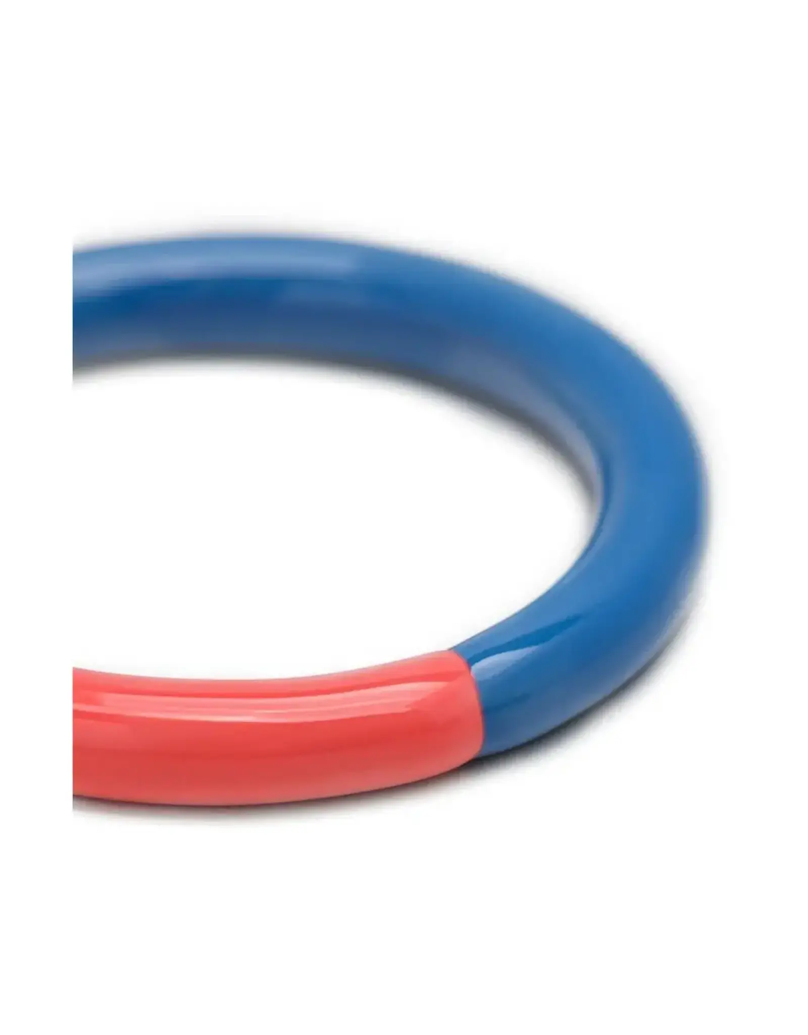 Lulu Copenhagen Double Color Ring - Orange Coral/ Blue