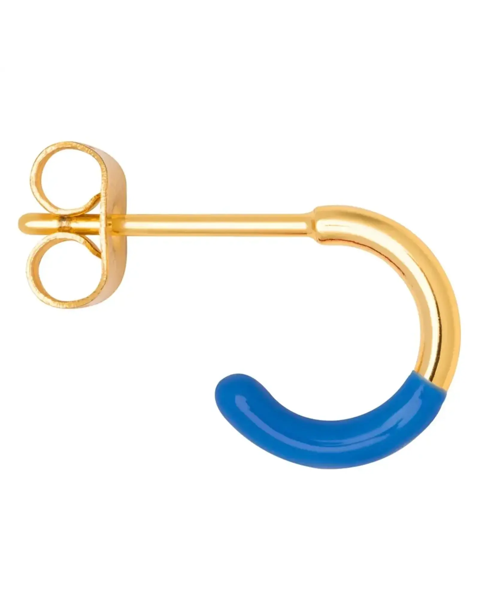 Lulu Copenhagen Oorbel Hoop - Half Dip/ Blue - Single