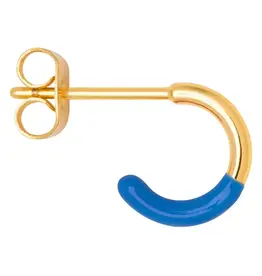 Lulu Copenhagen Oorbel Hoop - Half Dip/ Blue - Single