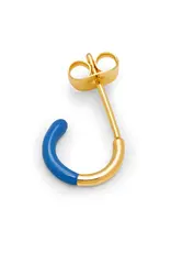 Lulu Copenhagen Oorbel Hoop - Half Dip/ Blue - Single