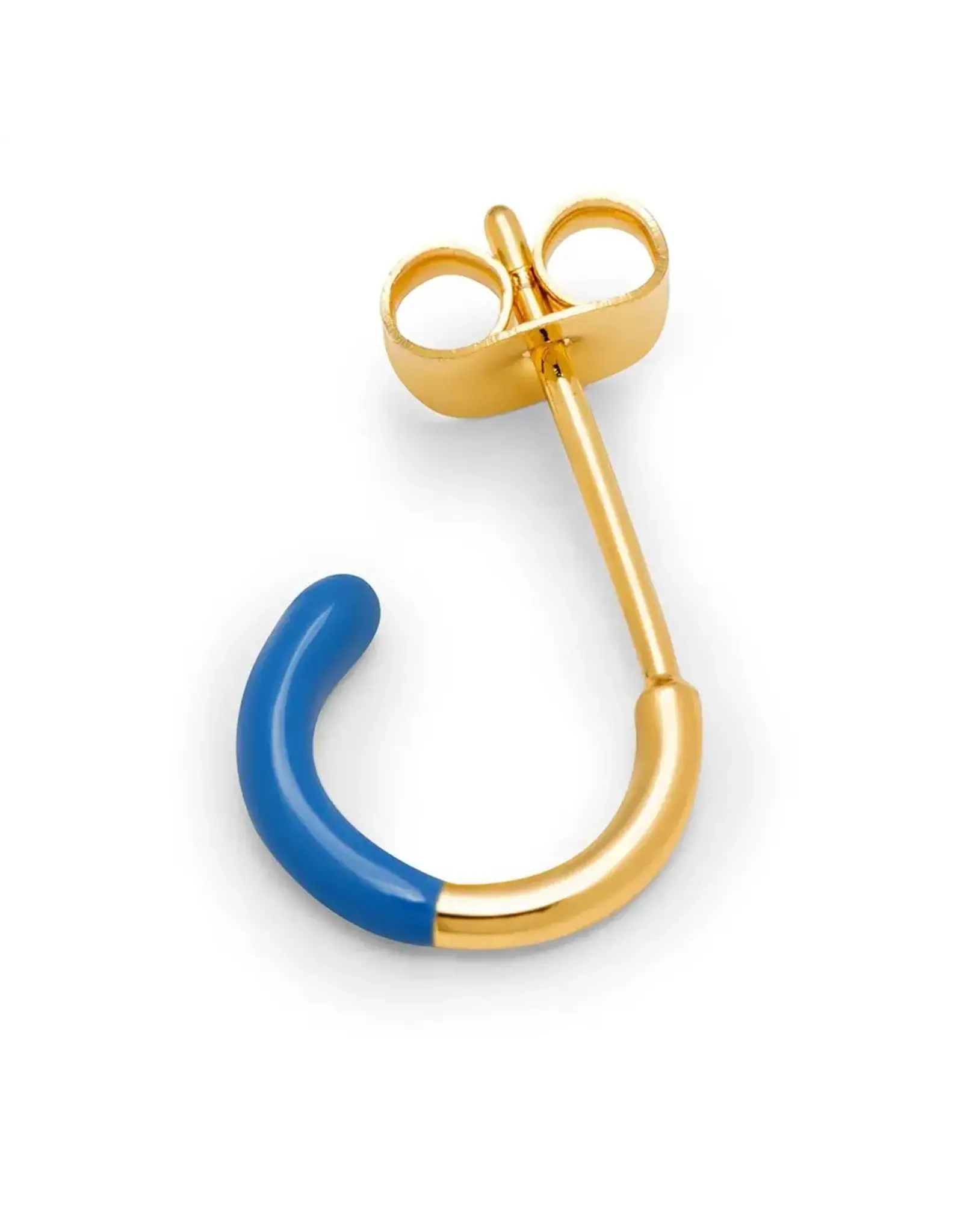 Lulu Copenhagen Oorbel Hoop - Half Dip/ Blue - Single