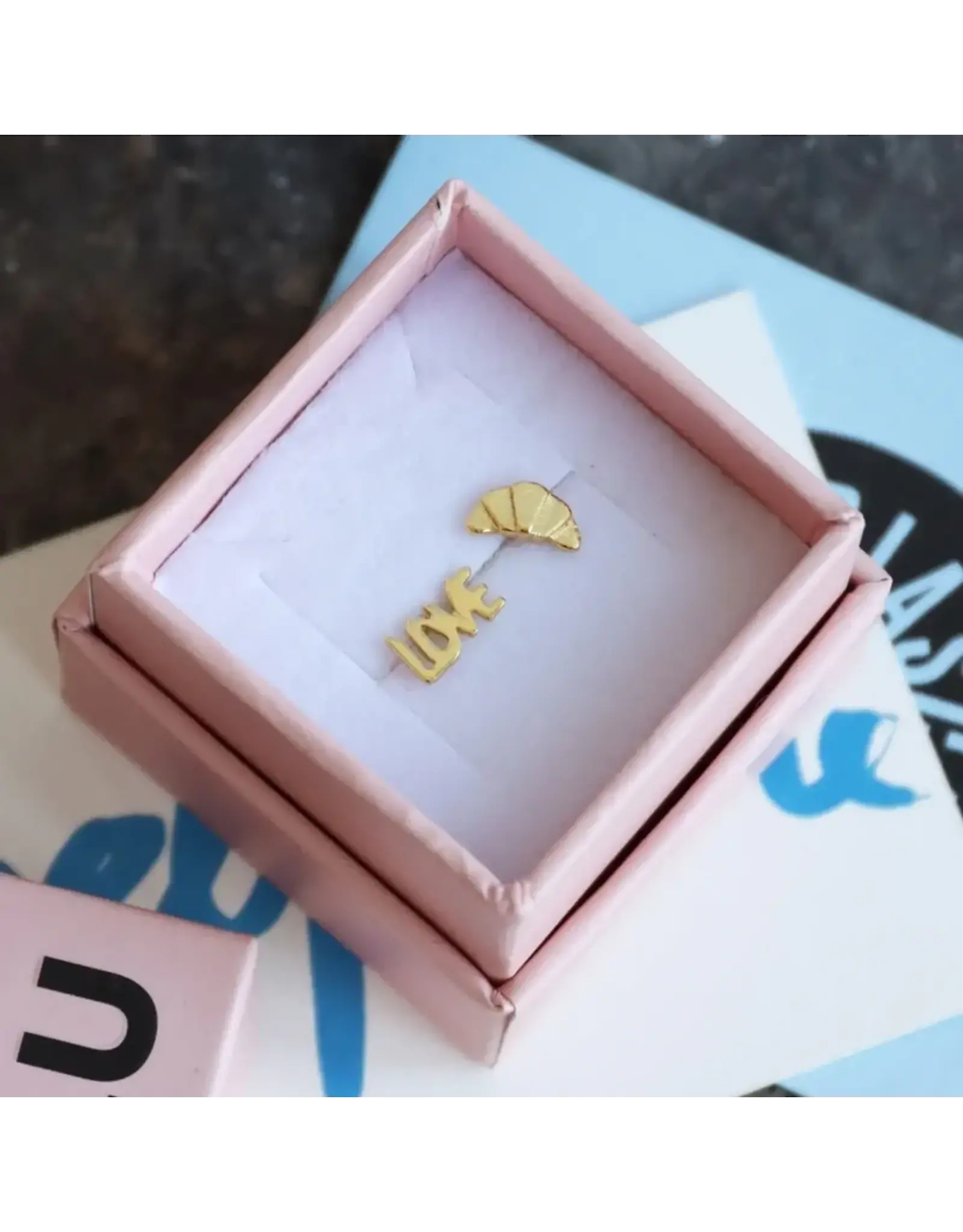 Lulu Copenhagen Oorbel Stud - Croissant - Goud - Single