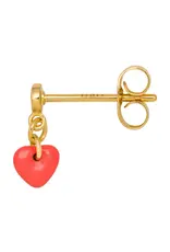 Lulu Copenhagen Oorstud - Love u Dangling - Lipstick Red - Single