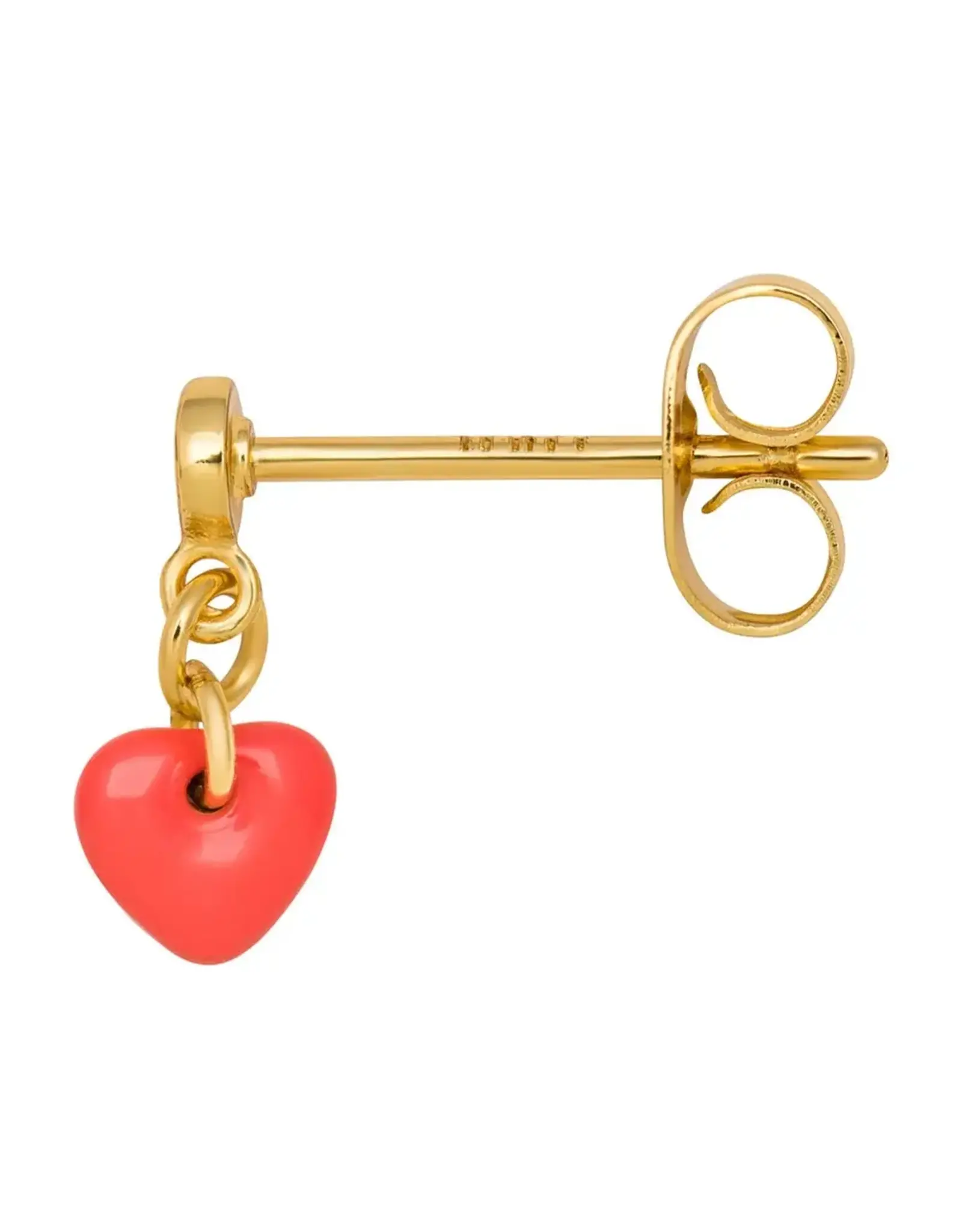 Lulu Copenhagen Oorstud - Love u Dangling - Lipstick Red - Single
