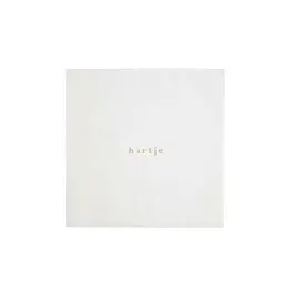 Zusss Servetten - 'Hartje' - Goud - 12,5x12,5cm - 20 stuks