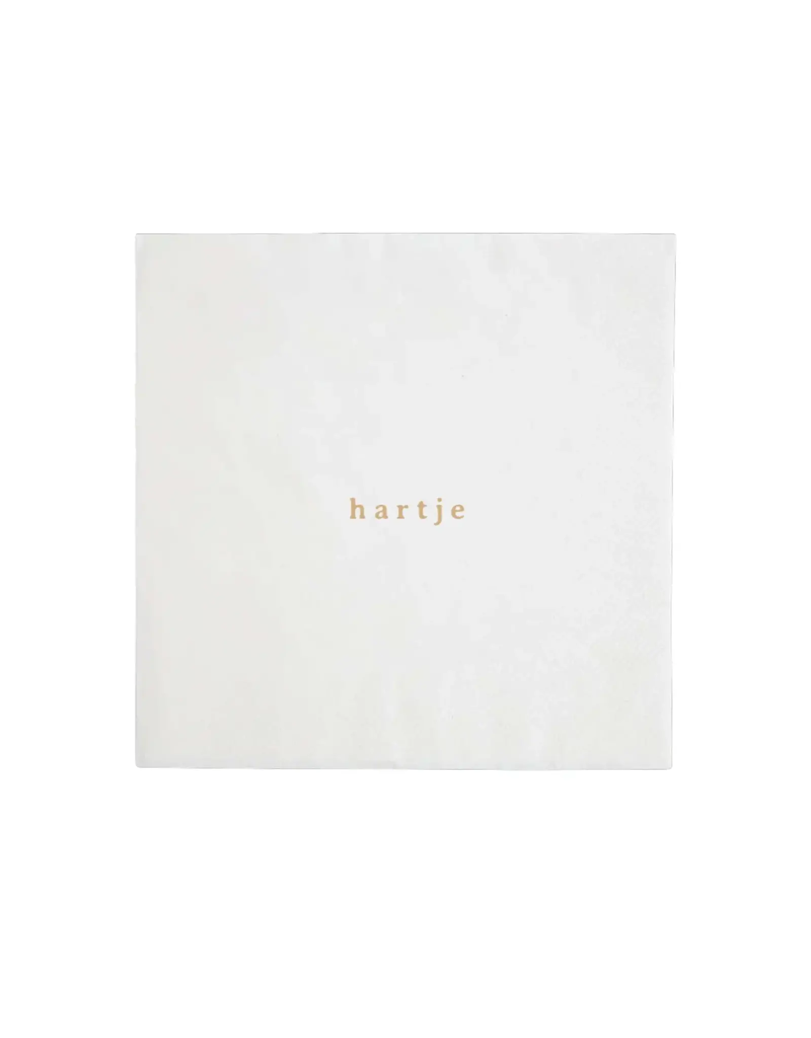 Zusss Servetten - 'Hartje' - Goud - 12,5x12,5cm