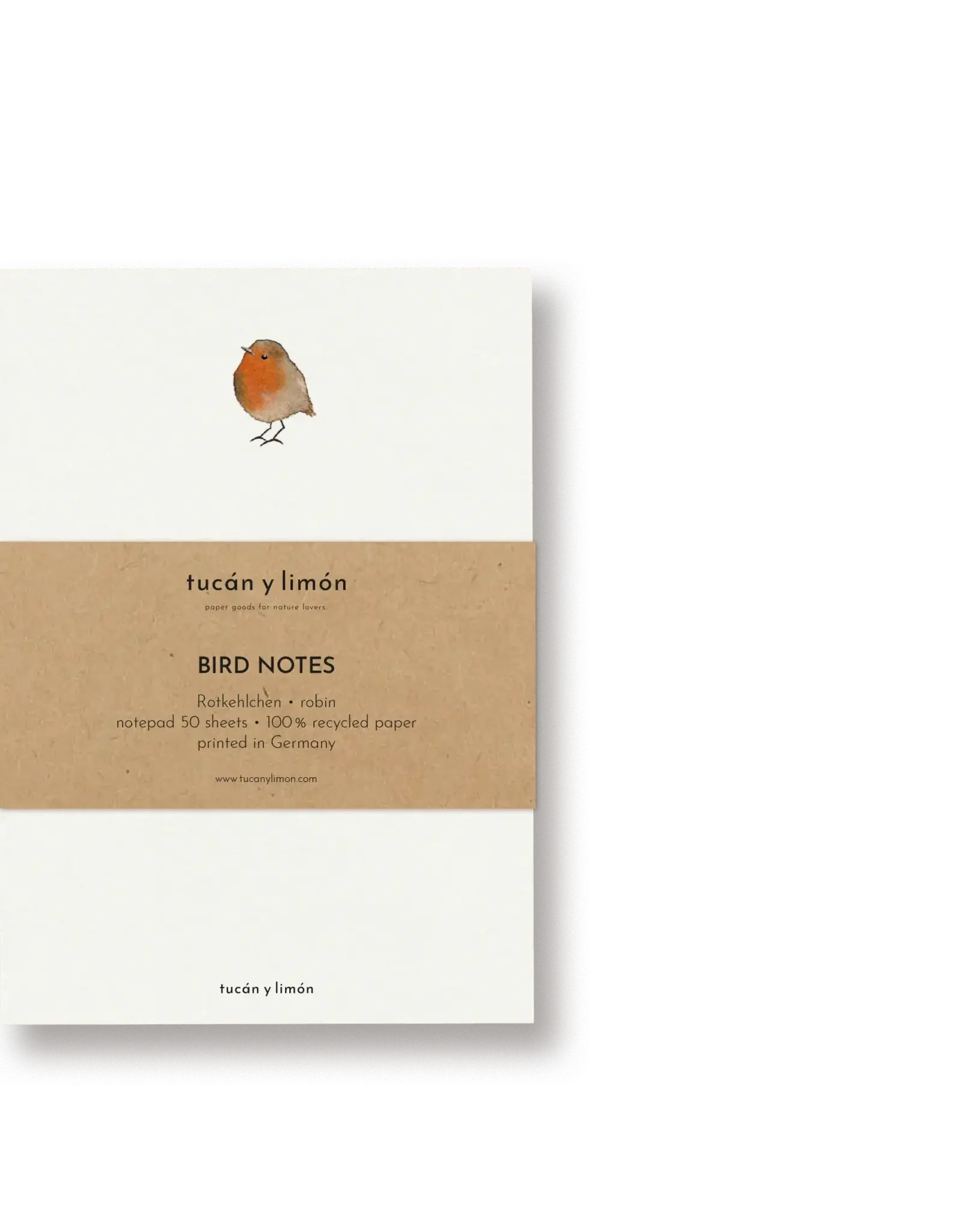 Tucán y limón Notitieblokje - Roodborstje - 10,5x14,8 cm - 50pg