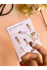 Tucán y limón Stickers, Happy Women