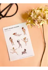 Tucán y limón Stickers, Happy Women