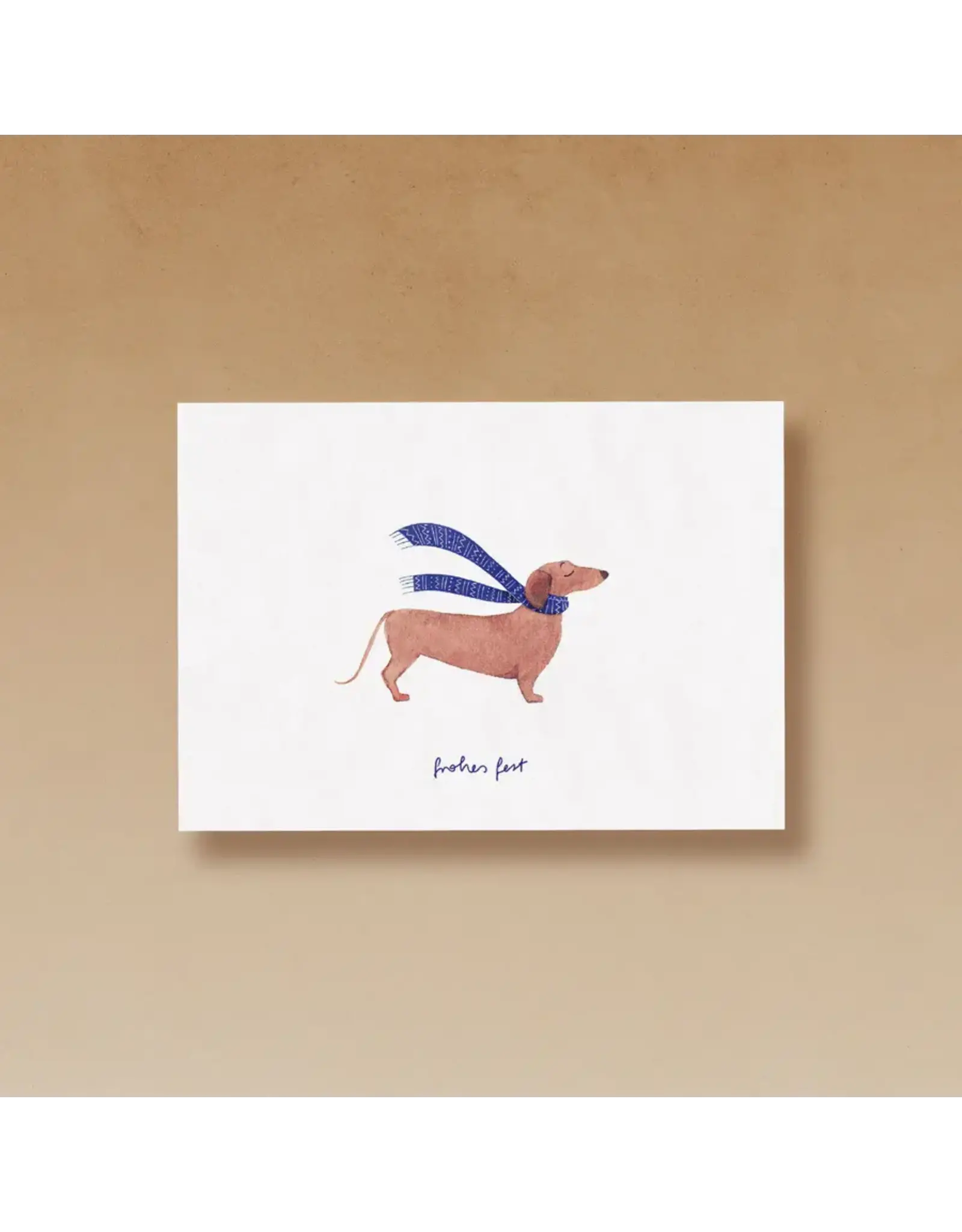 Tucán y limón Wenskaart - Teckel, Merry Christmas  - Postkaart + Envelop