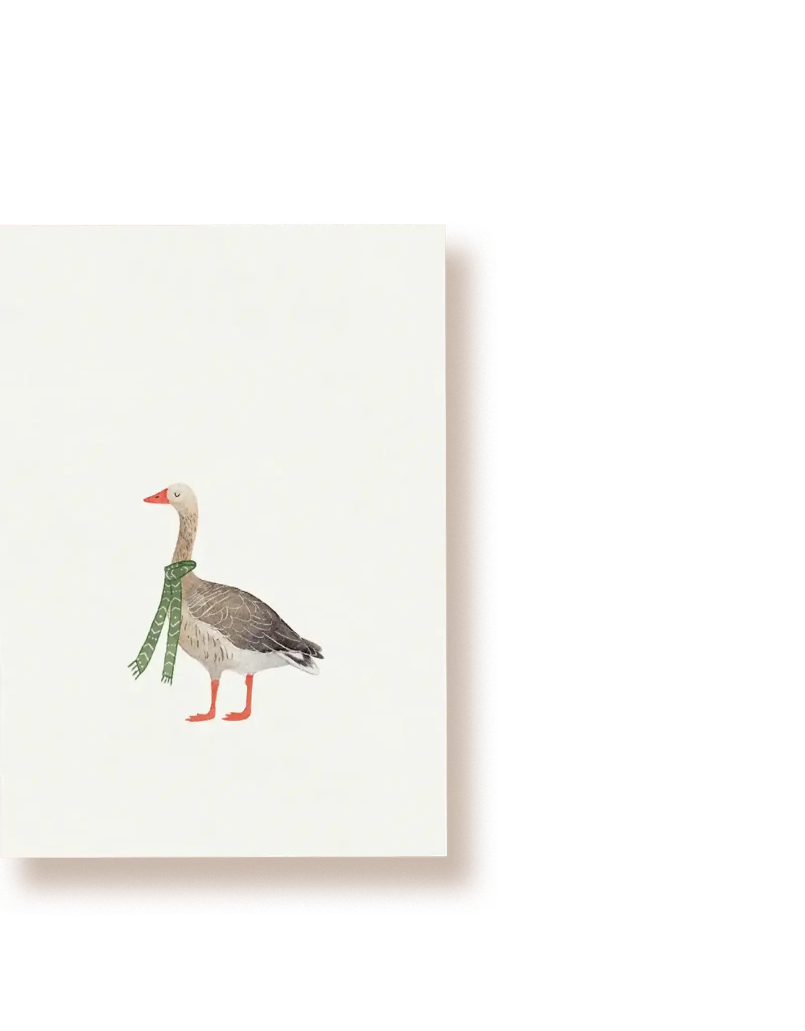 Tucán y limón Wenskaart - Gans met Sjaal - Postkaart + Envelop