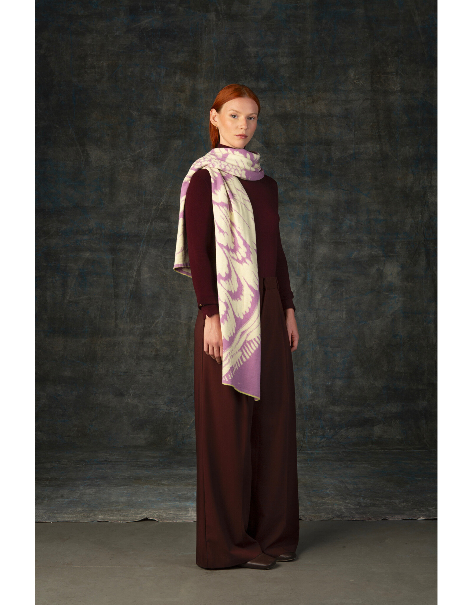 Wolvis Wolvis W25, Furcula Maxi - Orchid - 200x40cm - 100% Merinowol