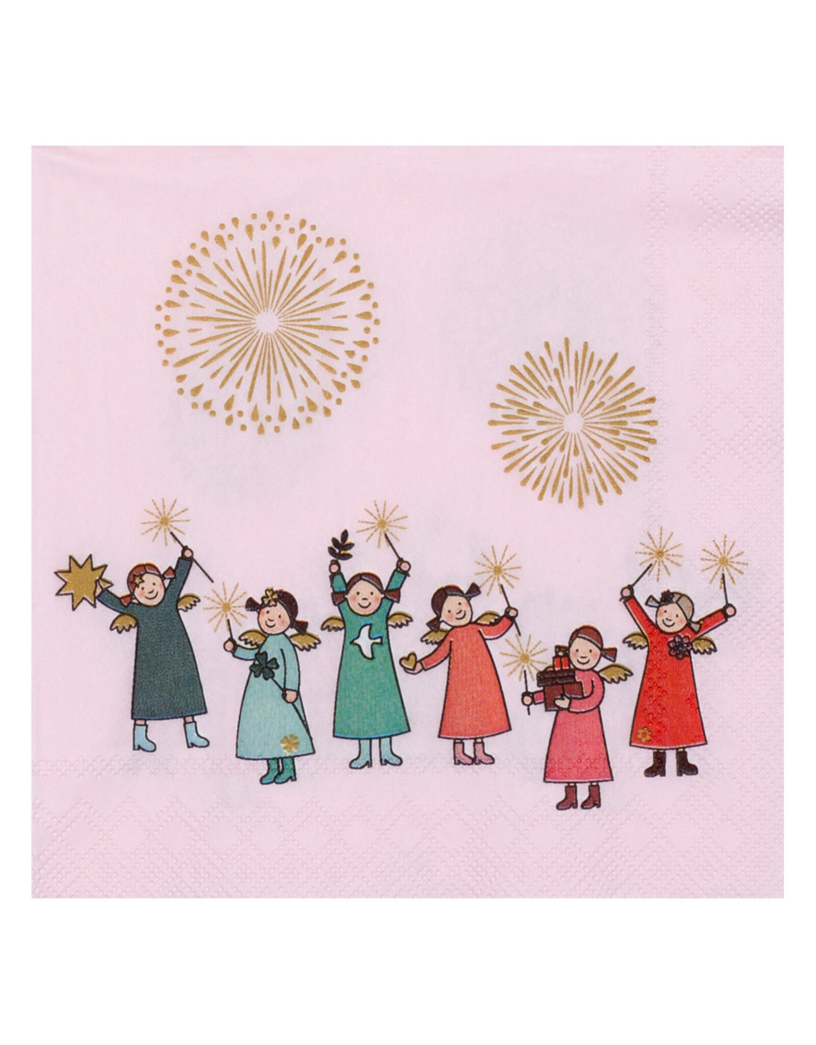 Raeder Servetten - Heavenly Sisters, Roze - 33x33cm