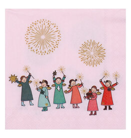 Raeder Servetten - Heavenly Sisters, Roze - 33x33cm Raeder Servetten - Heavenly Sisters, Roze - 33x33cm