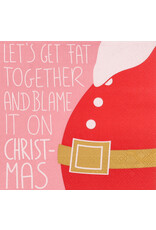 Raeder Servetten - Let's get fat together - 33x33cm