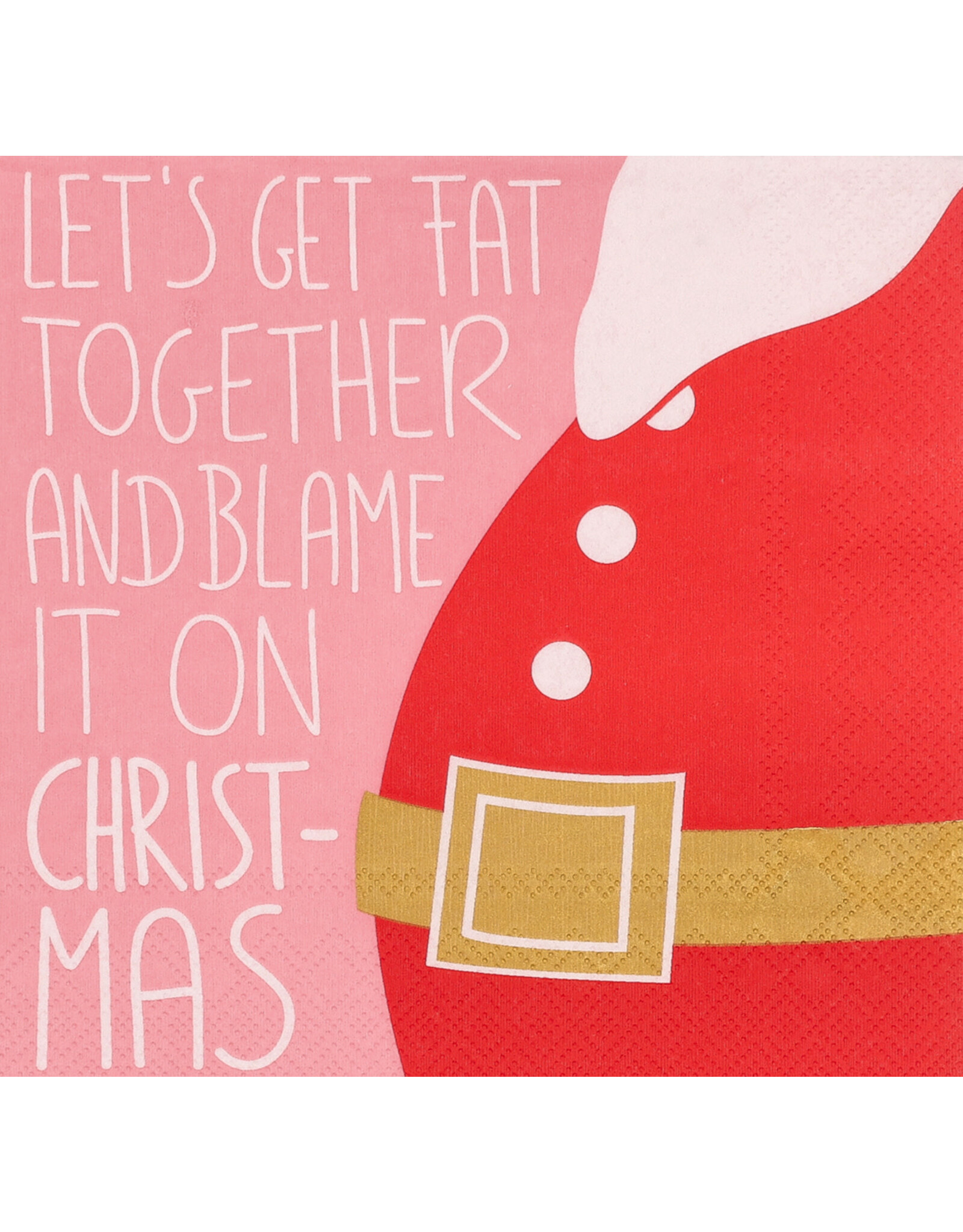 Raeder Servetten - Let's get fat together - 33x33cm