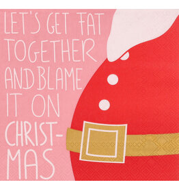 Raeder Servetten - Let's get fat together - 33x33cm