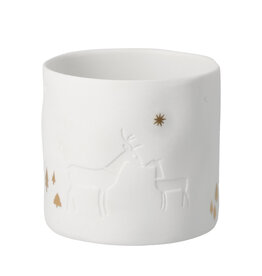 Raeder Theelicht - Winterstorie Deer - Ø 7x6,5cm