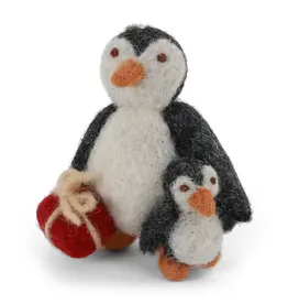 Gry & Sif Pinguin met Baby - 7,5x5,5cm Gry & Sif Pinguin met Baby - 7,5x5,5cm