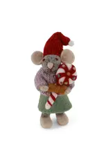 Gry & Sif Grijze Muis - Christmas Candy - 12cm
