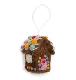 Gry & Sif Mini Gingerbread huisje - 6,5x4x4cm Gry & Sif Mini Gingerbread huisje - 6,5x4x4cm