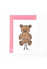 Studio Flash Wenskaart - Big teddy bear - Letterpress kaart + Envelop