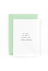 Studio Flash Wenskaart - At least you have a younger wife - Letterpress Kaart + Envelop