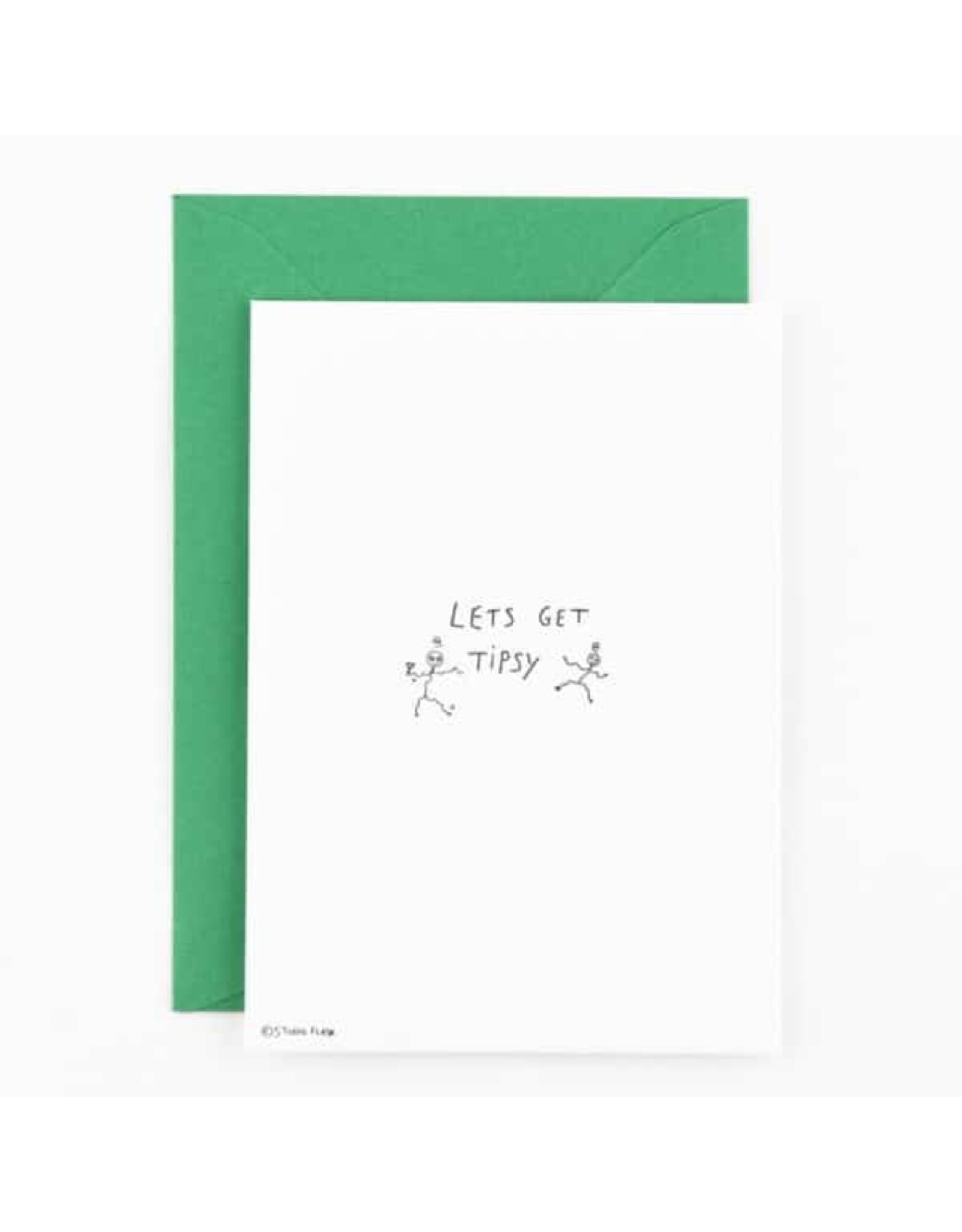 Studio Flash Wenskaart - Let's get tipsy - Letterpress Kaart + Envelop