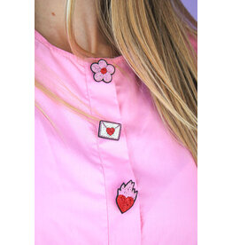 Malicieuse Broche - Hartje met Vlammen