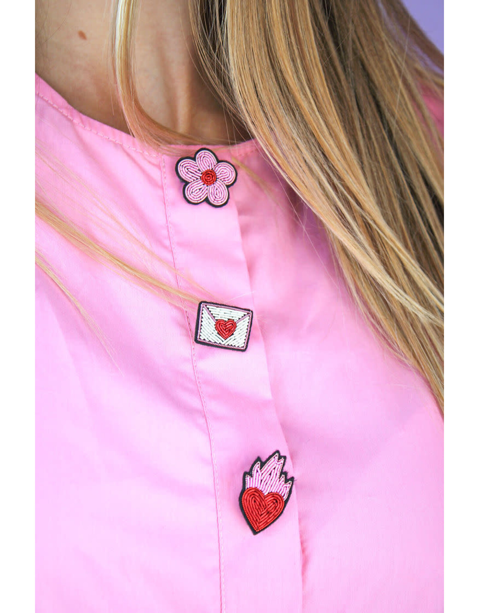 Malicieuse Broche - Hartje met Vlammen