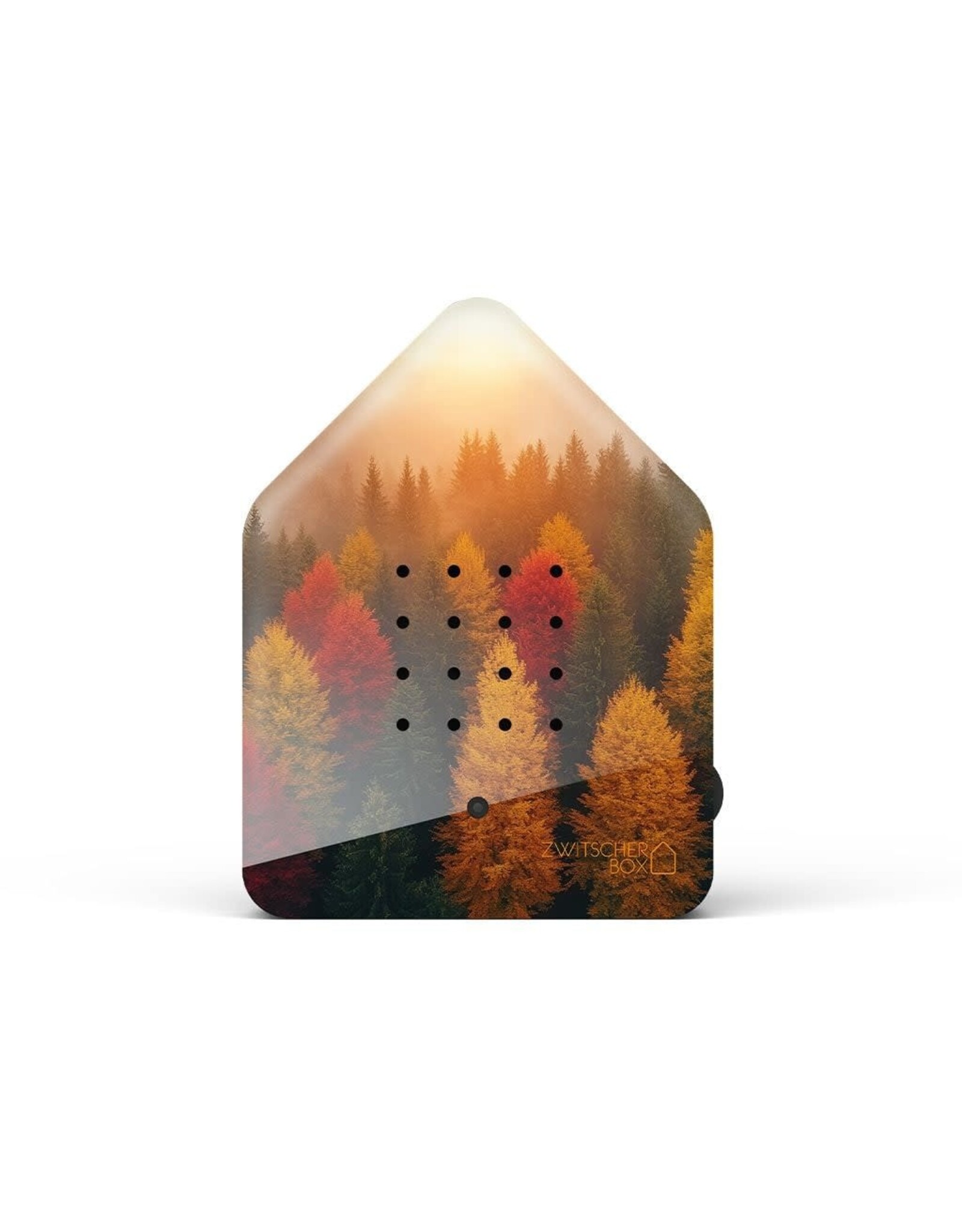 Zwitscherbox Zwitscherbox, Golden leaves - Geluiden: Merel - B 11 x H 14,5 x D 3,5 cm