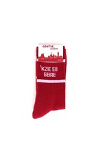 Sock The City Gentse sokken - 'kzie eu geire, Rood- Katoen - One size