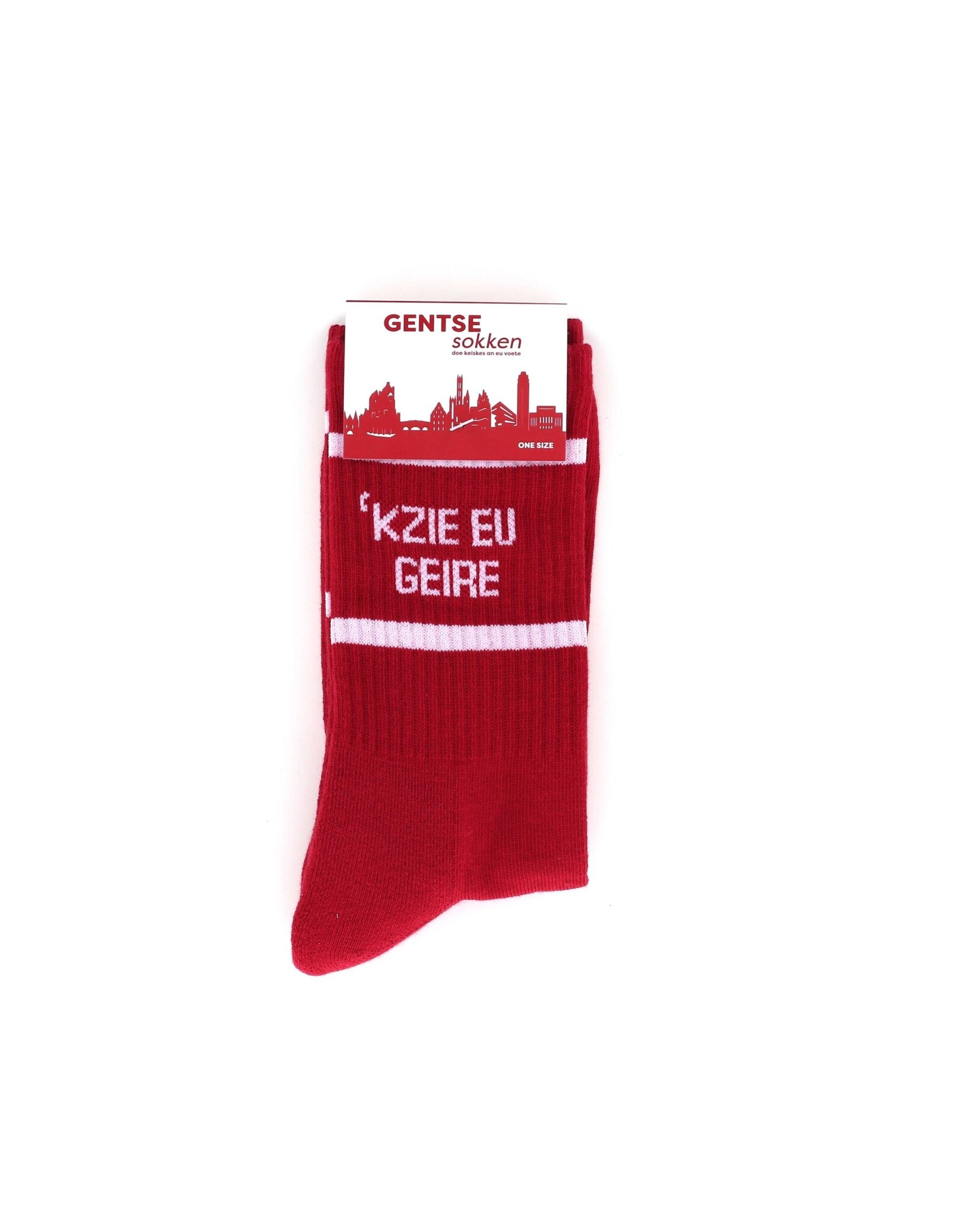 Sock The City Gentse sokken - 'kzie eu geire, Rood- Katoen - One size