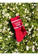 Sock The City Gentse sokken - 'kzie eu geire, Rood- Katoen - One size