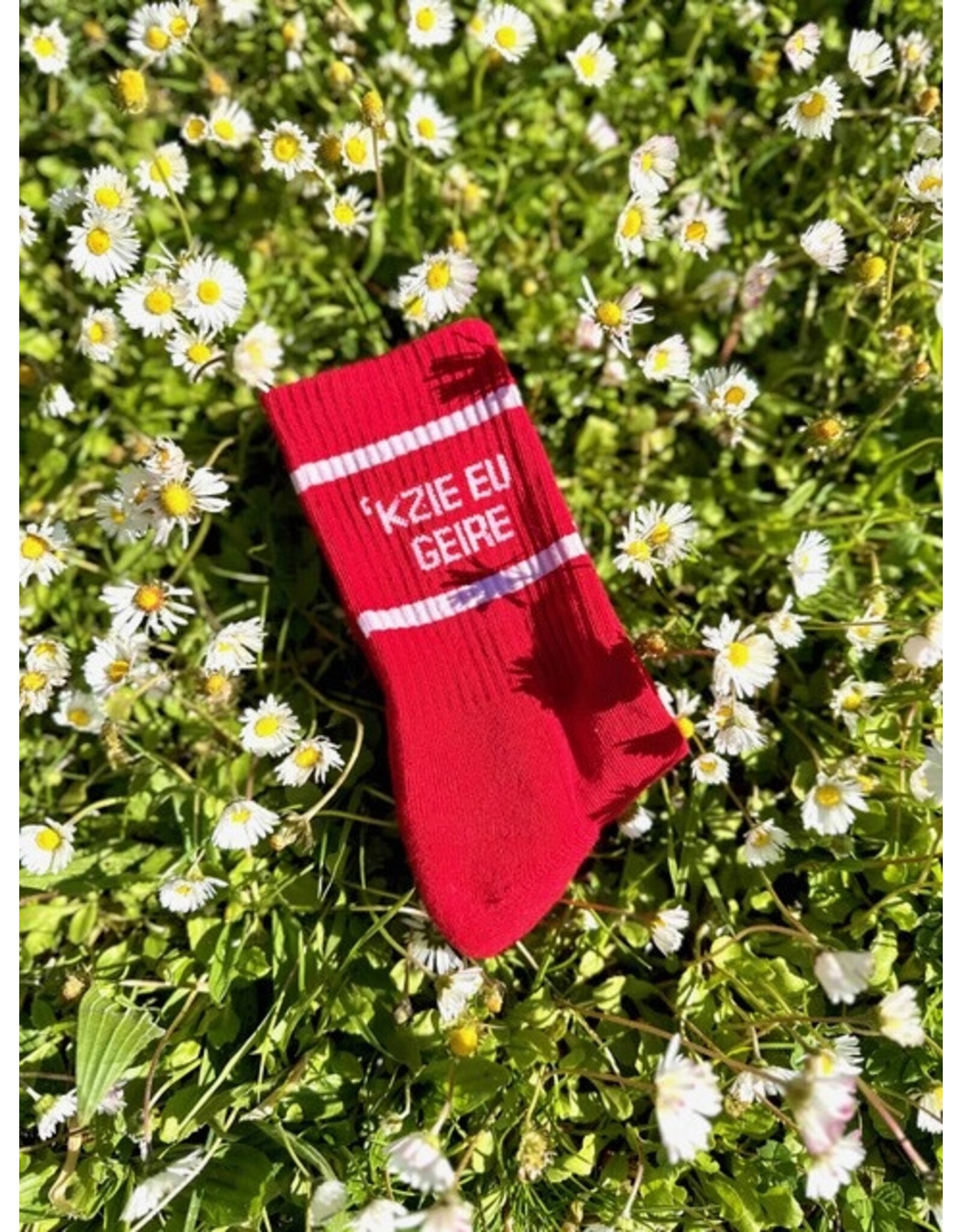 Sock The City Gentse sokken - 'kzie eu geire, Rood- Katoen - One size
