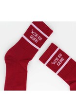 Sock The City Gentse sokken - 'kzie eu geire, Rood- Katoen - One size