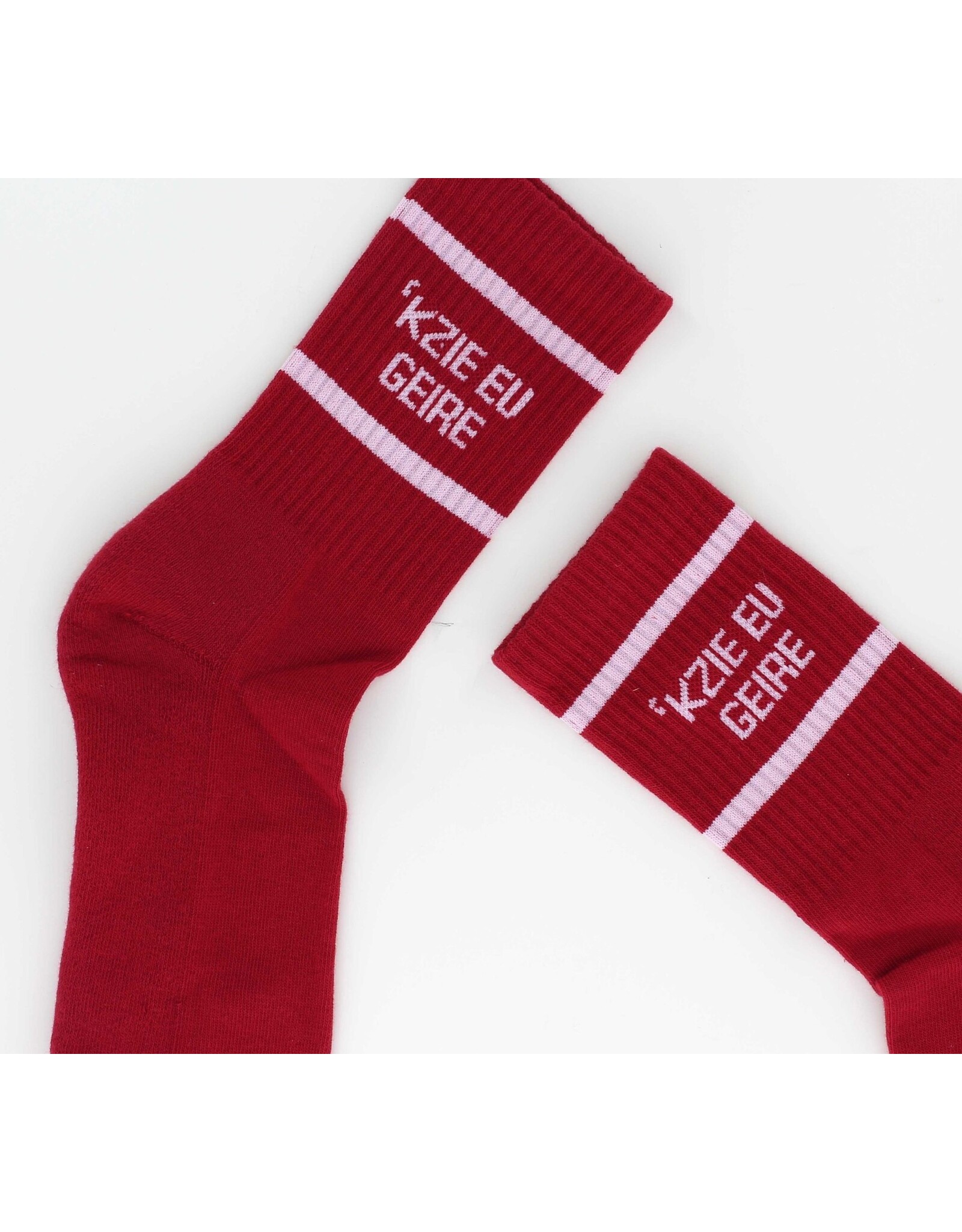 Sock The City Gentse sokken - 'kzie eu geire, Rood- Katoen - One size