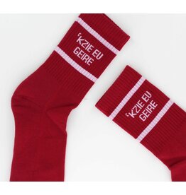 Sock The City Gentse sokken - 'kzie eu geire, Rood- Katoen - One size