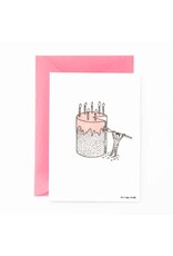 Studio Flash Wenskaart - Big pie, Tiny human - Letterpress Kaart + Envelop