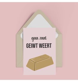 Atelier Moomade Wenskaart - Gaa zaat geiwt weert - Postkaart + Envelop