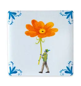 Storytiles Mini Tegel / Magneet - Bringing you a bloom - 6 x 6 cm