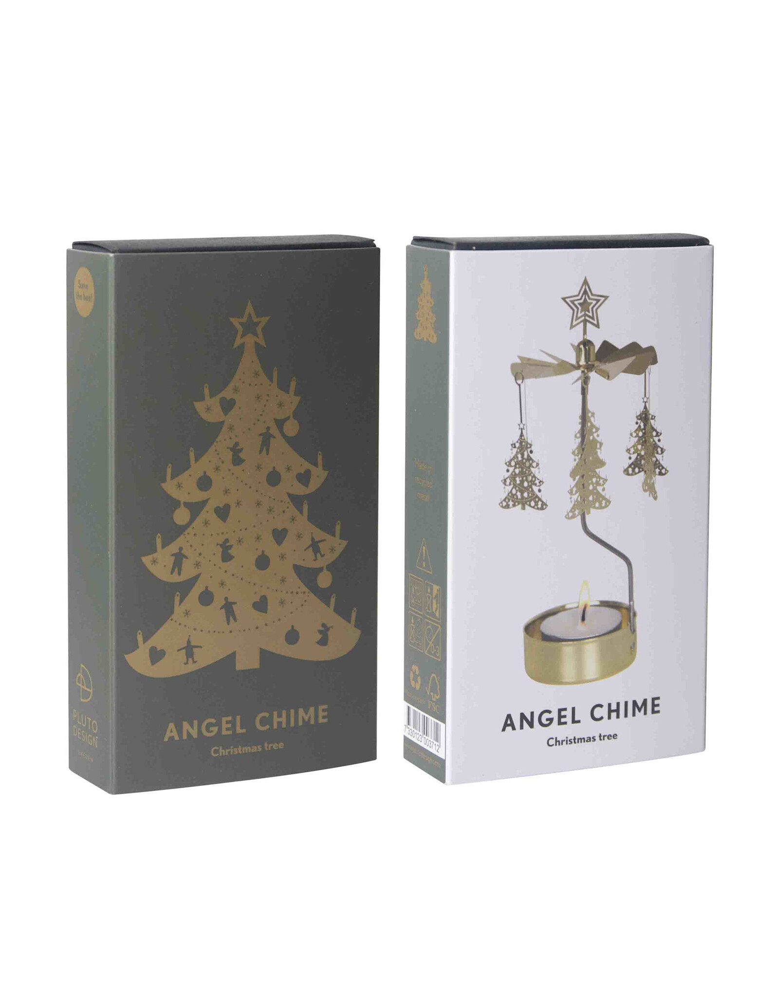 Pluto Theelicht Molentje - Kerstboom - Ø 6,5 x 16cm