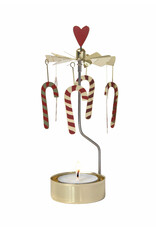 Pluto Theelicht Molentje - Candycane - Ø 6,5 x 16cm