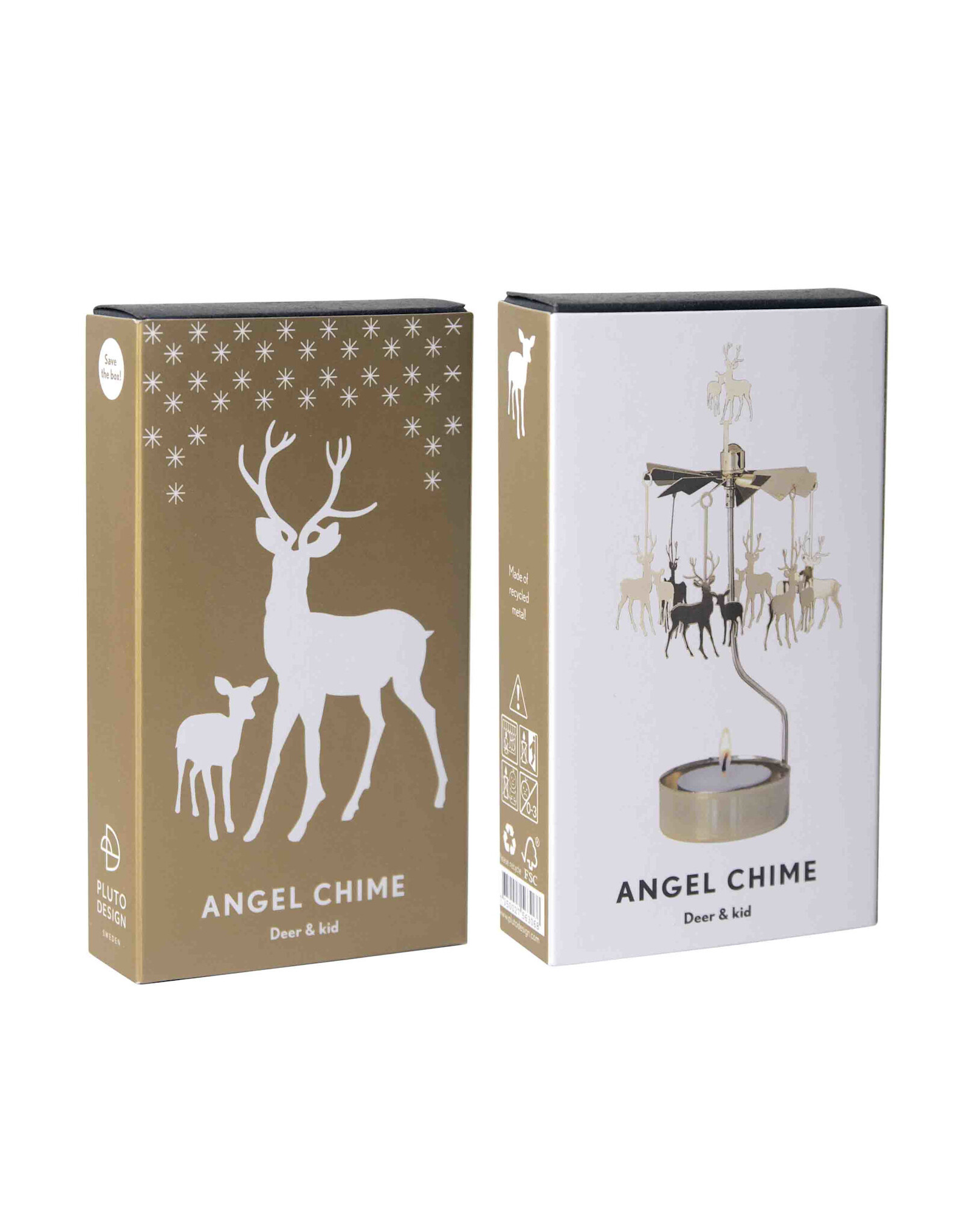 Pluto Theelicht Molentje - Bambi - Ø 6,5 x 16cm