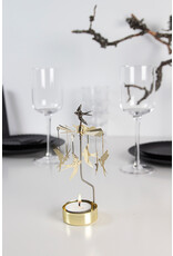 Pluto Theelicht Molentje - Zwaluw, Goud - Ø 6,5 x 16cm