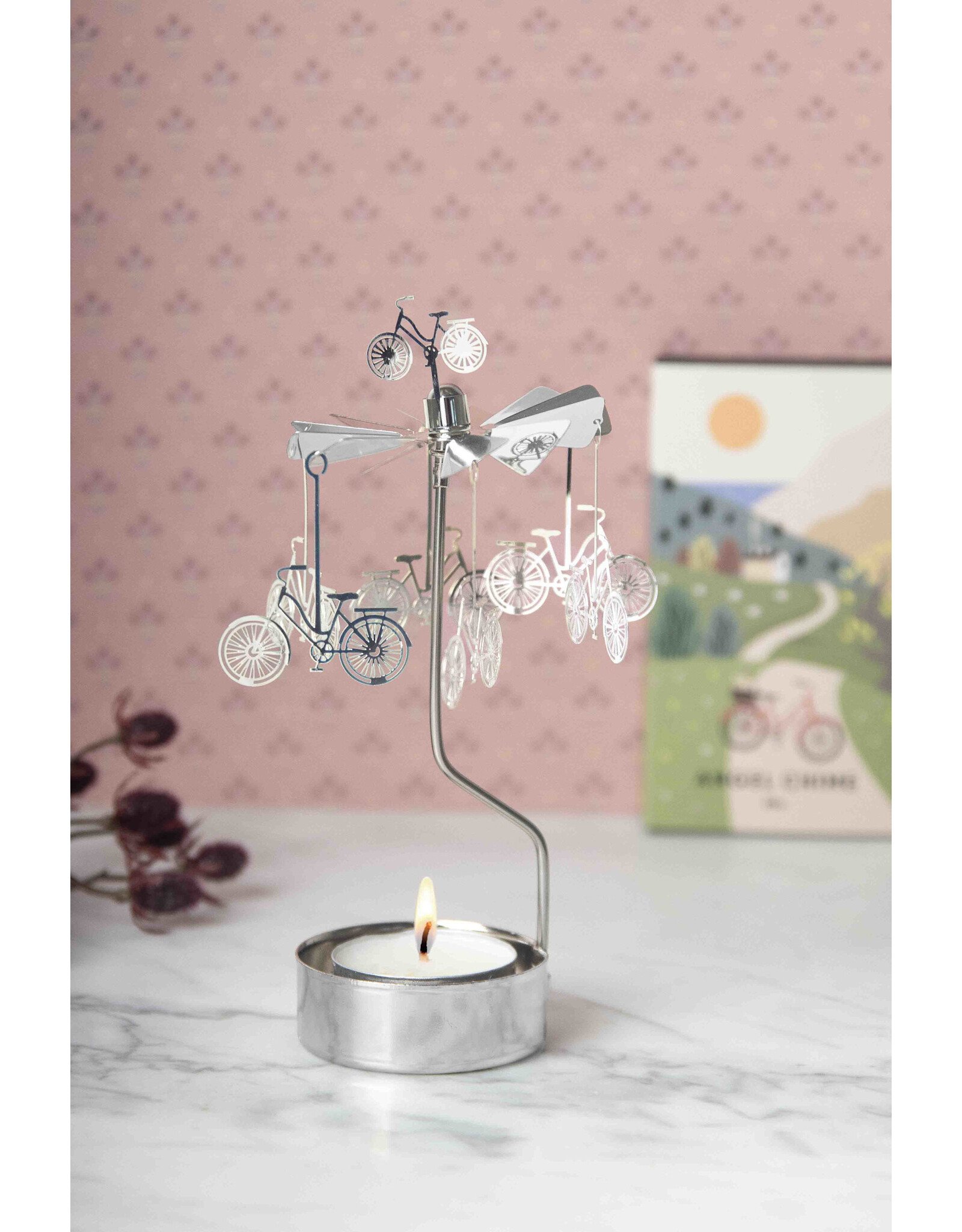 Pluto Theelicht Molentje - Fiets - Ø 6,5 x 16cm