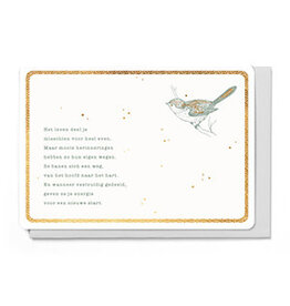 Enfant Terrible Wenskaart - Het leven deel je misschien voor even... - Dubbele kaart + Envelop