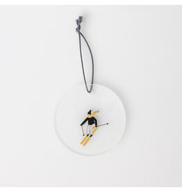 Raeder Glazen hanger - Sneeuw skiën - Ø 7cm